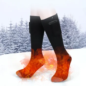 Термальные Носки с электрическим подогревом, Спортивные носки с полным покрытием, Зимние теплые носки, Обогреватель для мужчин и женщин, Перезаряжаемые, моющиеся