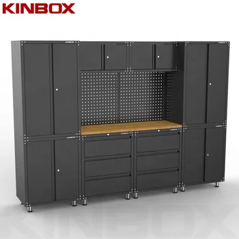 Kinbox 11 шт. Модульный рабочий стол для оборудования гаражного шкафа для хранения инструментов