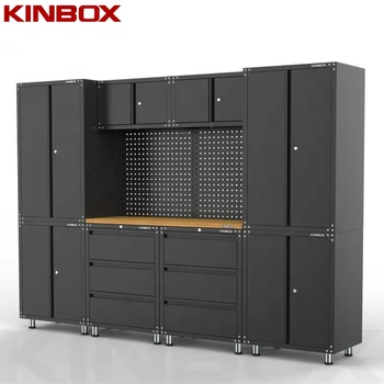 Kinbox 11 шт. Модульный рабочий стол для оборудования гаражного шкафа для хранения инструментов Изображение 2