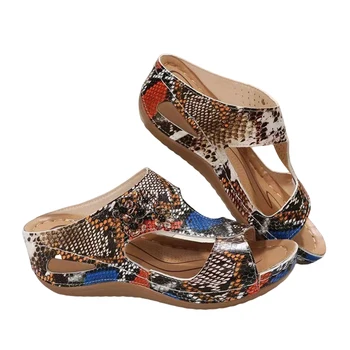 Женские сандалии в этническом стиле на утолщенной подошве, непромокаемые сандалии, подарок на День рождения, День Святого Валентина