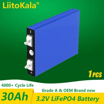 1шт LiitoKala 3,2 V 30AH 5C Аккумулятор LiFePO4 Литиевый для diy 12V E-bike Скутер Кресло-каталка AGV Автомобиль Гольф-Кары Batterie
