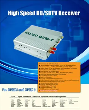 HD Цифровой ТВ-ресивер DVB-T Тюнер MPEG2 MPEG4 Автомобильная GPS навигация Изображение 2