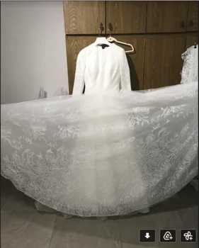 Элегантное мусульманское Свадебное платье А-силуэта Для Невесты
