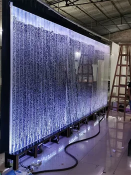 Компания стена проточной воды экран для воды экран крытый фонтан украшение водного пейзажа изображение водопада стена фон отеля