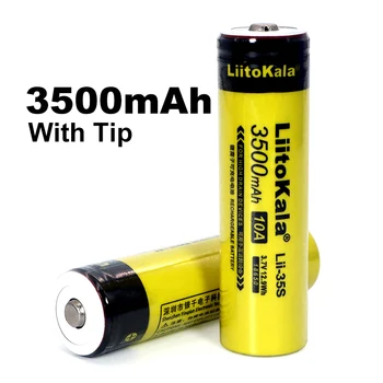 1-20 штук LiitoKala Lii-35S Новый аккумулятор 18650 3,7 В 3500 мАч литиевая аккумуляторная батарея для светодиодного фонарика + DIY заостренный Изображение 2