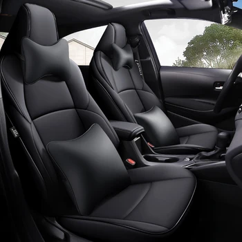 Роскошные Чехлы для автомобильных сидений Toyota Select Corolla 2019 2020 2021 2022 2023, кожаные аксессуары для укладки автомобилей, полные комплекты-Красный Изображение 2