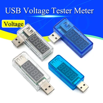 Цифровой USB-тестер тока зарядки мобильного устройства, измеритель напряжения, Мини-USB зарядное устройство, вольтметр, амперметр, прозрачный
