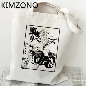Сумка для покупок Tokyo Revengers shopping shopper джутовая сумка-тоут bolso bag складная сумка-тоут для покупок sacola cabas