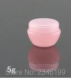 5 Г 5 мл Маленькая Баночка для крема с образцом, Прозрачный Пластиковый Упаковочный Контейнер розового и синего Цветов, Мини-баночка для крема, 100 шт./лот Изображение 2