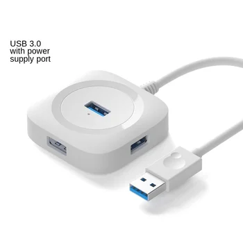 USB 3,0 Концентратор 2,0 Мульти USB-разветвитель для ПК, 4-портовый расширитель, Высокоскоростной 3-Хабовый мини-микро USB3.0-концентратор, кард-ридер Изображение 2