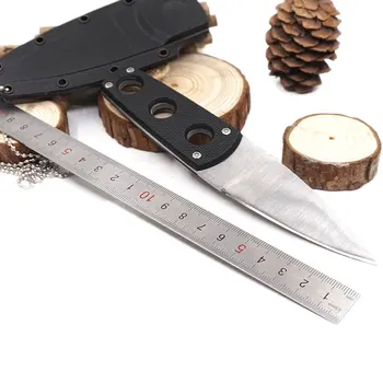 Нож с фиксированным лезвием и колье-оболочкой, Охотничий нож для выживания на открытом воздухе, Лезвие 440C, ручка G10, Тактические Ножи, инструменты EDC для кемпинга Изображение 2