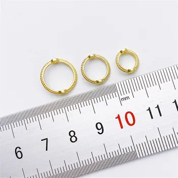 Кольцо из бисера с кружевной оберткой золотого цвета 14 К, кольцо из бисера с прямым отверстием, браслет и ожерелье 