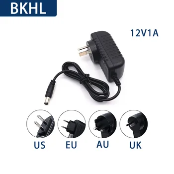 (1 шт./лот) адаптер питания 12V1A EU/US/AU/UK штекер AC100V-240V подходит для ламп с ЖК-экраном для мониторинга безопасности зарядное устройство