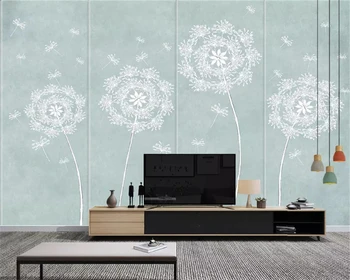 beibehang Свежий и элегантный современный минималистичный одуванчик Скандинавская мода стерео 3D обои ТВ фон обои для домашнего декора