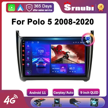Srnubi Android 11,0 Автомобильный Радиоприемник Для Volkswagen POLO 2008-2020 Мультимедийный Видеоплеер 2Din 4G GPS Навигация Carplay DVD Головное устройство