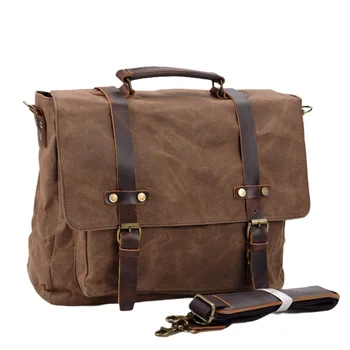 Винтажная повседневная сумка на одно плечо, деловой портфель на открытом воздухе, сумка через плечо для ноутбука