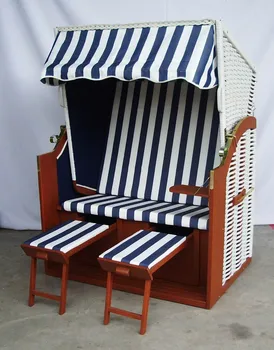 Складной пляжный стул из ротанга/strandkorb