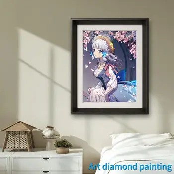 Genshin Impact Kamisato Ayaka 5D DIY AB, алмазная картина, Мультяшный персонаж 