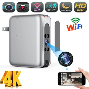 4K HD Wifi Микрокамеры USB Зарядное Устройство Мини Скрытая камера IP Точка Доступа Ночного Видения Видеокамера с Обнаружением Движения Монитор Секретная камера Espia