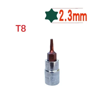 Шестигранная Торцевая Отвертка с Ручным Креплением T30 T40 1ШТ T8 6,35 мм/1/4 дюйма T8-T40 Привод для пакетных Инструментов T20