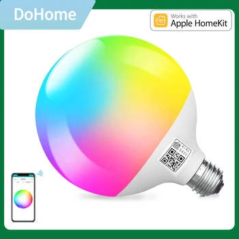 Светодиодная лампа RGB + CW WiFi, глобусная лампа G120, большая и яркая декоративная лампа мощностью 18 Вт, работает с Apple HomeKit Siri, Alexa, Google Home