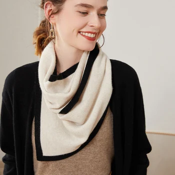 Новый женский весенне-осенне-зимний шарф из кашемира 162*26 от KOIJINSKY, мягкий теплый вязаный шарф с иглами