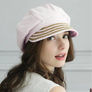 Весенне-летняя хлопковая льняная женская шляпа, модная восьмиугольная шляпа с козырьком, шляпа для девочек