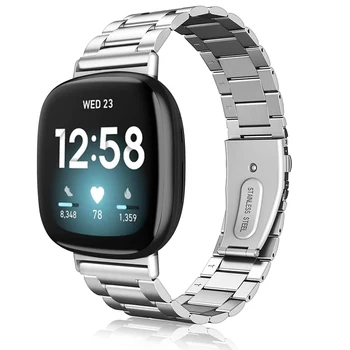 Essidi Новый ремешок для часов из нержавеющей стали, цепочка для Fitbit Versa 3, Сетчатый миланский браслет, ремешок на запястье, Корреа для Fitbit Sense Loop Изображение 2