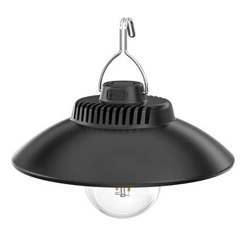 Светодиодный портативный фонарь USB Type-C Для зарядки, лампа для палатки С крючками Для наружного сада, Желтый свет
