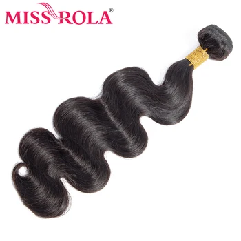 Miss Rola Перуанские волосы Объемная волна, 3 пучка, Натуральный цвет, 8-30 дюймов, 100% Наращивание человеческих волос, Плетение волос Remy, двойные утки Изображение 2