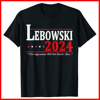 Винтажный именной подарок от Gifts_Lebowski_Election 2024, Забавная черная хлопчатобумажная футболка S-5Xl