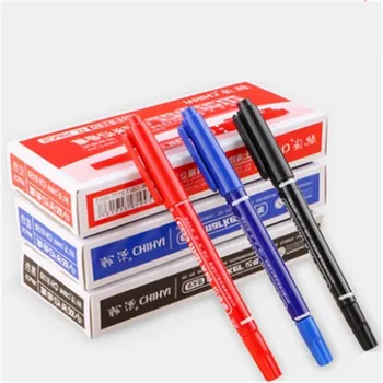 20 шт. маркерная ручка для обучения студентов, канцелярские принадлежности, ручки с двойной краской, 3 цвета на выбор, письменные принадлежности