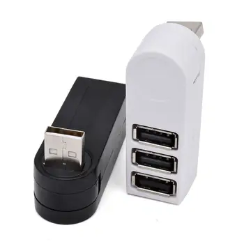USB-адаптеры 2.0, трехпортовый концентратор, 7-символьный вращающийся концентратор, трехпортовые разъемы, Удлинитель, USB-разветвитель на три порта Изображение 2