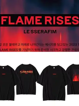 Футболки LE SSERAFM LE SSERAFM Tour Flame Rises футболка из плотного 100% хлопка Тройники