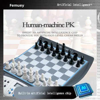 Интеллектуальная шахматная доска Для детей и взрослых, Битва человека и машины для двух игроков, Встроенный высококачественный чип искусственного интеллекта, Автоматические магнитные шахматные фигуры Изображение 2