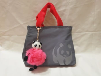 Светоотражающая сумка Серая, новая модная Водонепроницаемая с принтом Панды, сумка для ночных прогулок, пользовательский логотип