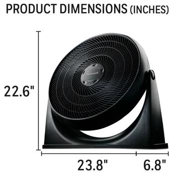Электрический напольный вентилятор TurboForce, 3 скорости, HF910, черный Изображение 2