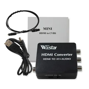 HDMI2AV Конвертер HDMI в AV + Аудио Конвертер С Поддержкой SPDIF Коаксиального Аудио NTSC PAL Композитного видео HDMI В 3RCA Адаптер