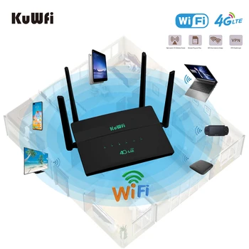 KuWFi 4G LTE Маршрутизатор 750 Мбит/с Беспроводной WiFi Маршрутизатор Двухдиапазонный Домашний 4G Точка Доступа в Интернет 4 шт. Антенны Для Кореи/RU/Бразилии Изображение 2