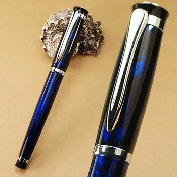 Baoer 508 Волшебная Синяя и Серебряная Полированная Шариковая ручка Kawaii Roller Без Пенала Бесплатная Доставка