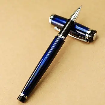 Baoer 508 Волшебная Синяя и Серебряная Полированная Шариковая ручка Kawaii Roller Без Пенала Бесплатная Доставка Изображение 2