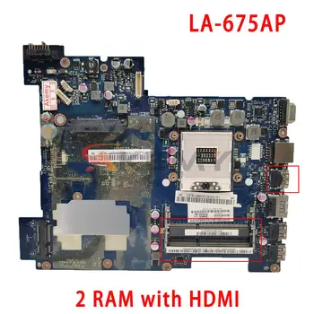 LA-675AP LA-6753P Для Lenovo Ideapad G570 Материнская плата ноутбука 11013647 11013570 11013648 PGA 989 HM65 DDR3 Материнская плата Ноутбука Изображение 2