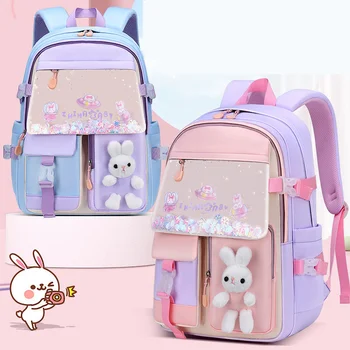 Fengdong/ сумка для начальной школы для маленьких девочек, милые рюкзаки для детей, ранец, кавайная сумка для книг, детский школьный рюкзак, оптовые сумки Изображение 2