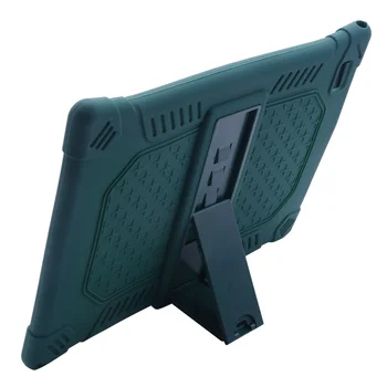 для P20HD 10,1-дюймовая подставка для ПК с защитой от падения Силиконовый чехол с ремешком (темно-зеленый) Изображение 2