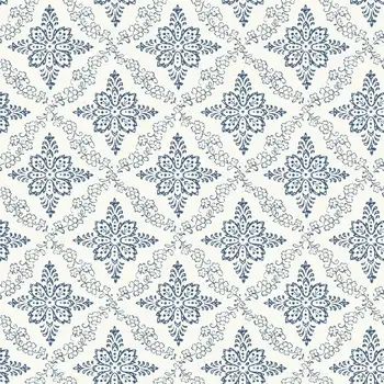 Wynonna Темно-синие геометрические цветочные обои 56,4 кв. футов Обои для домашнего декора