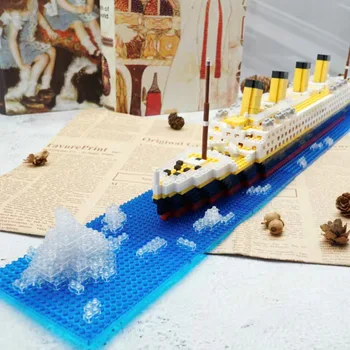 1860 шт. RMS Титаническая модель Большого Круизного лайнера/лодки, 3D Микро Строительные блоки, коллекция кирпичей, игрушки 