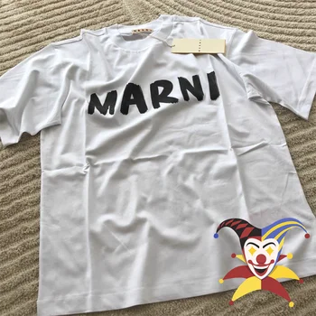 Новая футболка Marni Для мужчин и женщин 1: 1, Футболка Высшего качества, Повседневная футболка Изображение 2