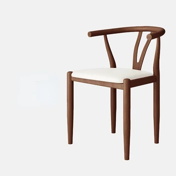 Деревянный Кожаный Обеденный стул, Реплика для вечеринок, Дизайнерский стул, Винтажная Роскошная мебель для столовой