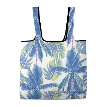 Складная сумка для покупок, Модная простая тканевая сумка с пользовательским рисунком, легкая Водонепроницаемая Многоразовая сумка-тоут Большой емкости