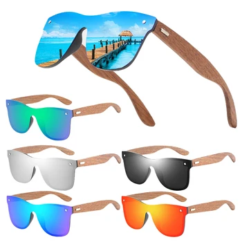 Новые модные деревянные солнцезащитные очки Мужские поляризованные Солнцезащитные очки Винтажные высококачественные деревянные Очки для вождения на открытом воздухе, рыбалки UV400